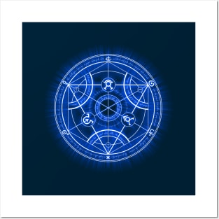 Human Transmutation Circle -blue- Posters and Art